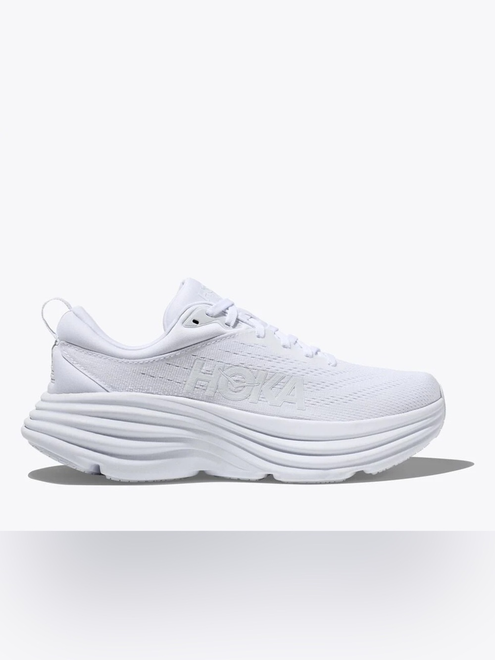 Hoka Bondi 8 Running Shoes - White / 8.5